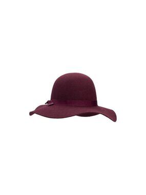 HAT ATTACK Round Brim Floppy BURGUNDY 100% Wool USA Designer NWT